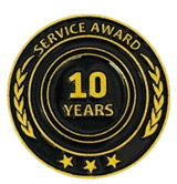 10 Year Service Lapel Pin