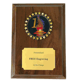 1st Place Plaque with Torch Emblem