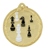 2 1/2" Medals - Chess Design with Neck Ribbon