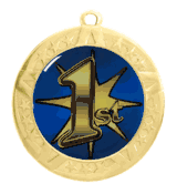 2 3/4" T-Series Medal with Gold Frame: 1st Place