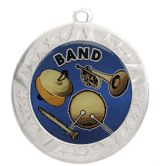 2 3/4" Silver Frame Medal: Band