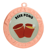 2 3/4" T-Series Medal with Bronze Frame: Beer Pong