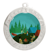 2 3/4" Silver Frame Medal: Camp / Campers