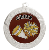 2 3/4" Silver Frame Medal: Cheer / Spirit