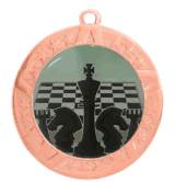 2 3/4" T-Series Medal with Bronze Frame: Chess