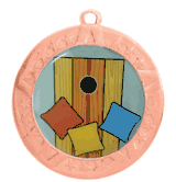 2 3/4" T-Series Medal with Bronze Frame: Cornhole