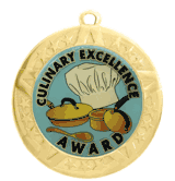 2 3/4" T-Series Medal with Gold Frame: Culinary