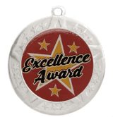 2 3/4" Silver Frame Medal: Excellence