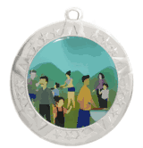 2 3/4" Silver Frame Medal: Family Reunion