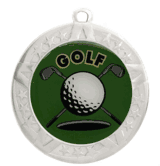 2 3/4" Silver Frame Medal: Golf