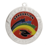 2 3/4" Silver Frame Medal: Graduation