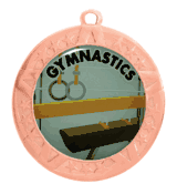 2 3/4" T-Series Medal with Bronze Frame: Gymnastics