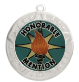 2 3/4" Silver Frame Medal: Honorable