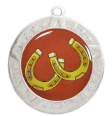 2 3/4" Silver Frame Medal: Horseshoes