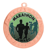 2 3/4" T-Series Medal with Bronze Frame: Marathon