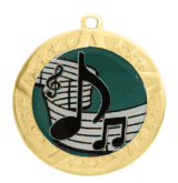 2 3/4" T-Series Medal with Gold Frame: Music