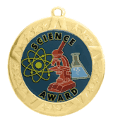 2 3/4" T-Series Medal with Gold Frame: Science