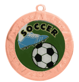 2 3/4" T-Series Medal with Bronze Frame: Soccer