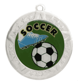 2 3/4" Silver Frame Medal: Soccer