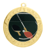 2 3/4" T-Series Medal with Gold Frame: Table Tennis