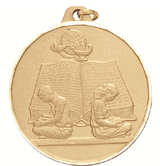 2" Diamond Cut Edge Medal with Ribbon - Reading