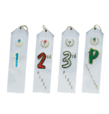 2" x 8" Crown Jewel Line Printed 1st - 3rd Place Ribbon Pack (Card & String)