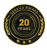 20 Year Service Lapel Pin