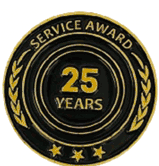 25 Year Service Lapel Pin