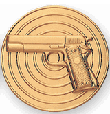 45 Caliber Automatic Pistol Litho Medal Insert