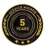 5 Year Service Lapel Pin