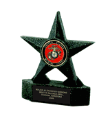 7 Inch Black Star Resin Insert Trophy