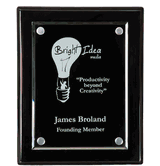 9" x 12" Black Vertical Floating Acrylic Wood Plaque