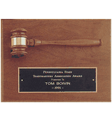 9" x 12" Walnut Gavel Plaque