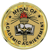 Academic Achievement Mylar Decal Medal Insert