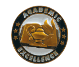 Academic Excellence Gold Enamel Lapel Pin