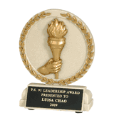 Achievement Torch Cast Stone Trophy