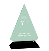 Acrylic Triangle Award With Black Base - Ballet