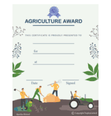 Agriculture Award Free Template