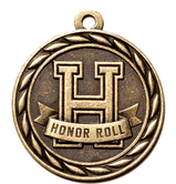 Antique Brass Honor Roll Medal