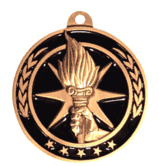 Classic Antique Gold Medal: Torch