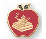 Apple With Lamp & Book Pin (BR Series)