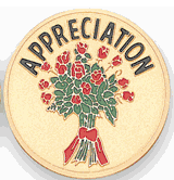 Appreciation Flowers Medal Insert (Etched)