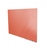 Aria Low Profile Magnetic Glass Board, 3'H x 4'W, Peach