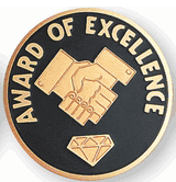 Award Of Excellence Medal Insert (Etched)