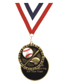 Baseball 3D Relief Medals (2")