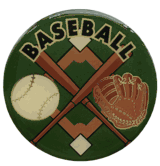 Baseball Epoxy Decal (2")