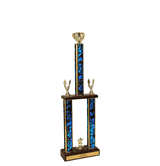 Baseball Glove Two Tier Championship Trophy with Wood Base