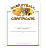 Basketball Certificates