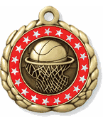 Basketball Medals with Personalized School, Team or Event Name