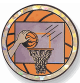 Basketball Mylar Decal Medal Insert